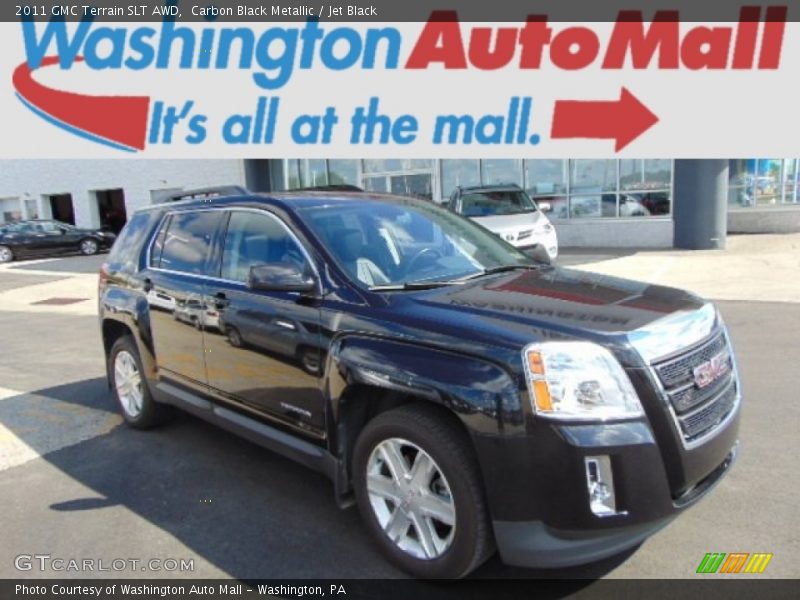 Carbon Black Metallic / Jet Black 2011 GMC Terrain SLT AWD