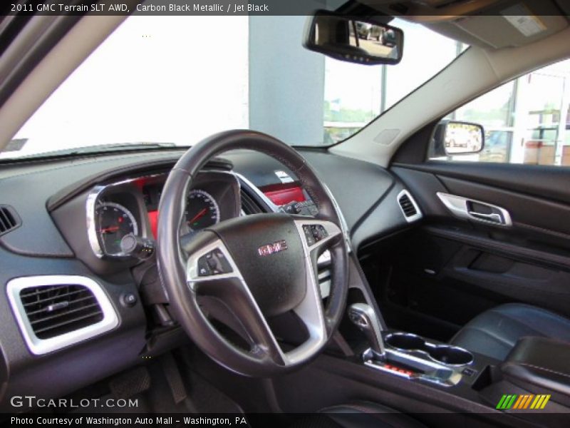 Carbon Black Metallic / Jet Black 2011 GMC Terrain SLT AWD