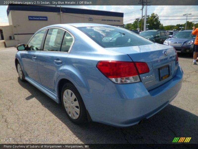 Sky Blue Metallic / Off Black 2010 Subaru Legacy 2.5i Sedan