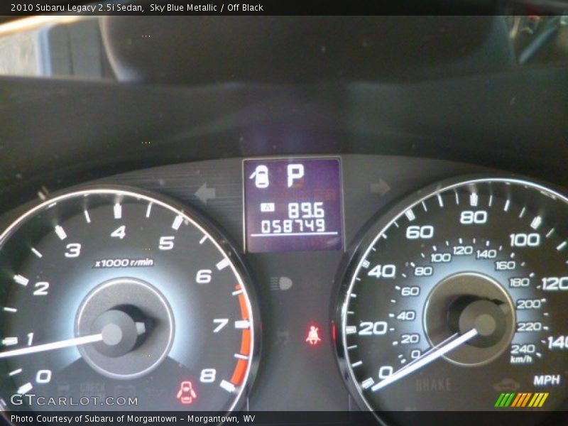 Sky Blue Metallic / Off Black 2010 Subaru Legacy 2.5i Sedan