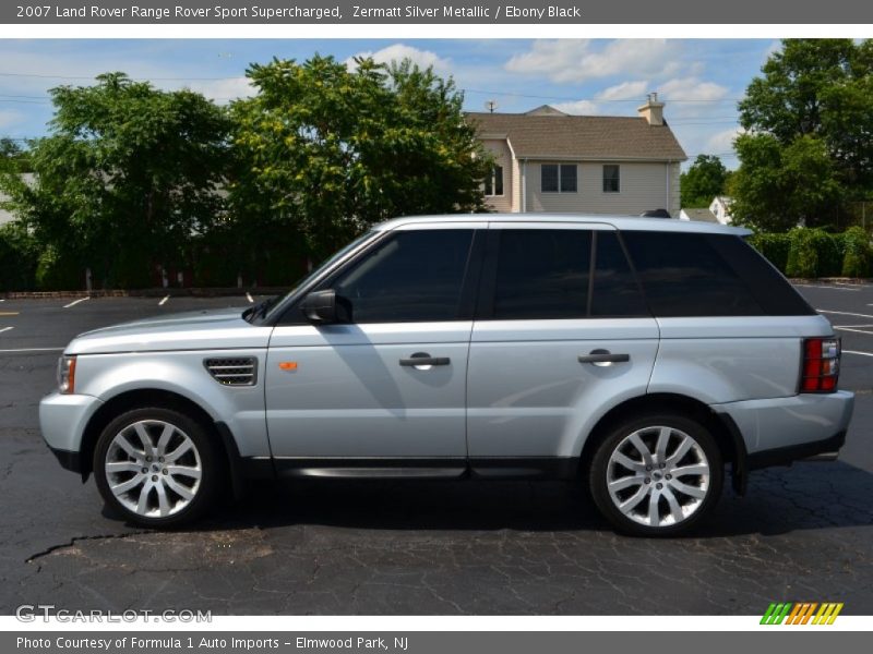 Zermatt Silver Metallic / Ebony Black 2007 Land Rover Range Rover Sport Supercharged