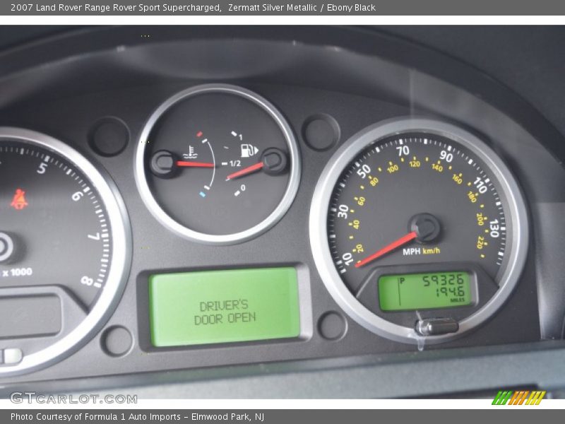 Zermatt Silver Metallic / Ebony Black 2007 Land Rover Range Rover Sport Supercharged