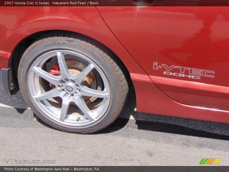 Habanero Red Pearl / Black 2007 Honda Civic Si Sedan