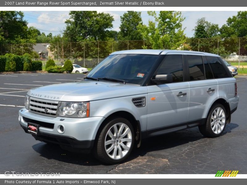 Zermatt Silver Metallic / Ebony Black 2007 Land Rover Range Rover Sport Supercharged