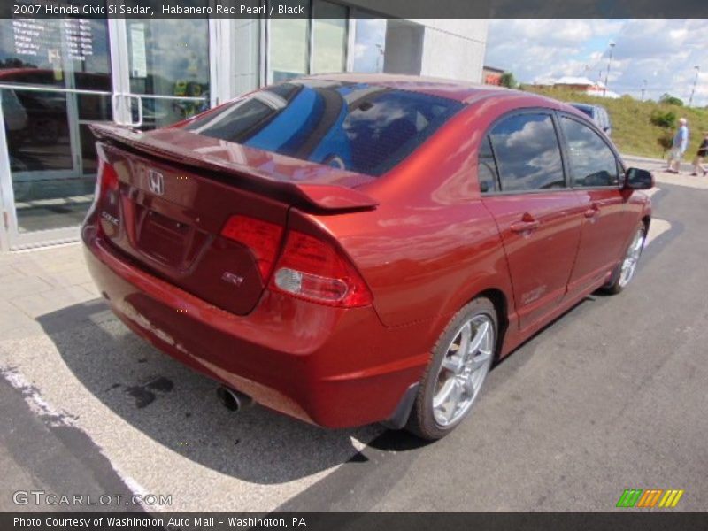 Habanero Red Pearl / Black 2007 Honda Civic Si Sedan