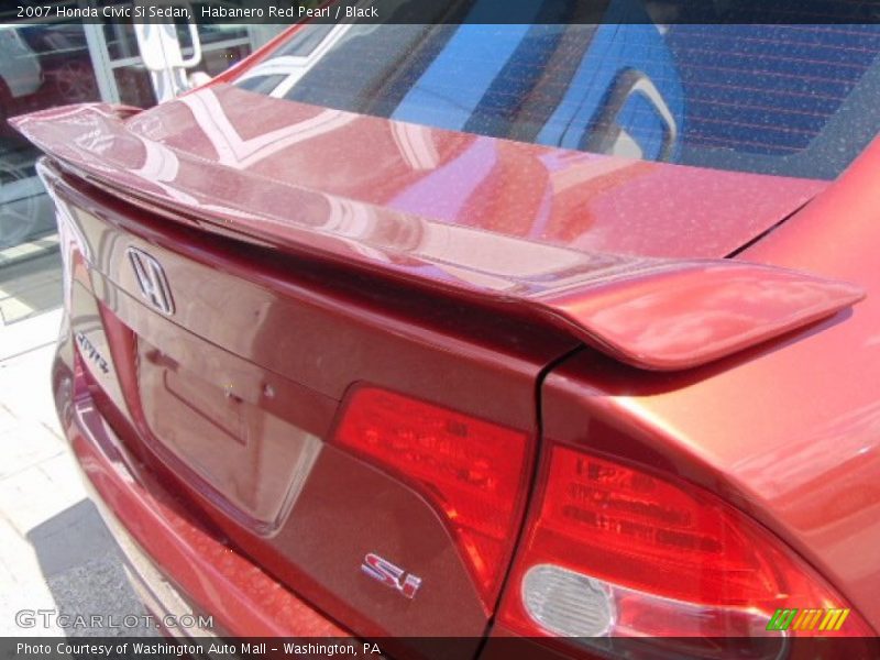 Habanero Red Pearl / Black 2007 Honda Civic Si Sedan