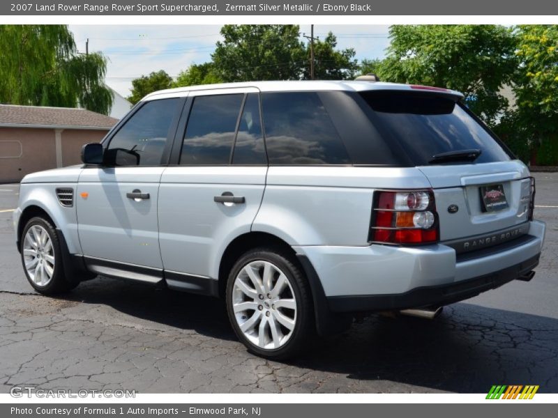 Zermatt Silver Metallic / Ebony Black 2007 Land Rover Range Rover Sport Supercharged