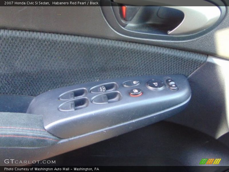 Habanero Red Pearl / Black 2007 Honda Civic Si Sedan