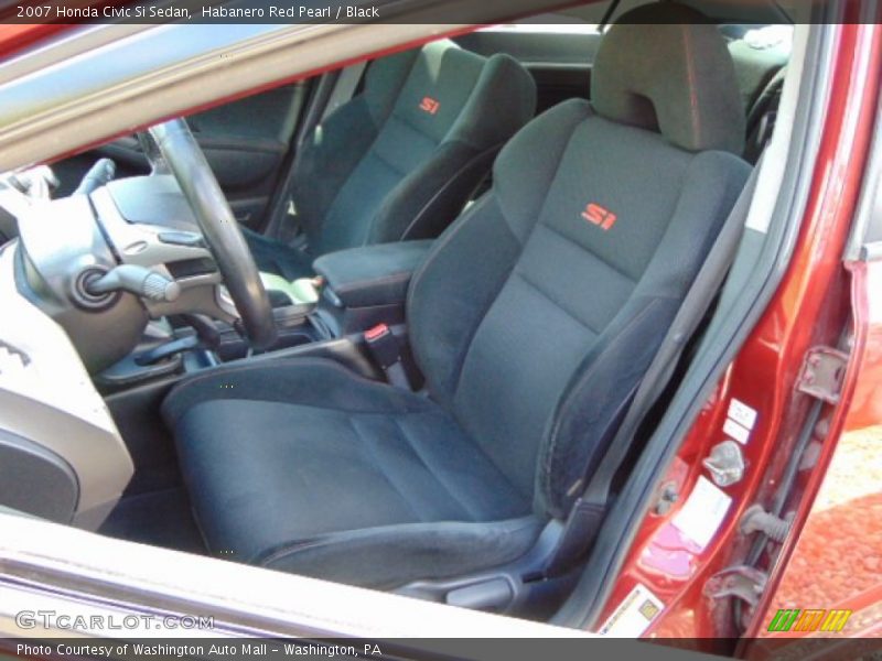 Habanero Red Pearl / Black 2007 Honda Civic Si Sedan