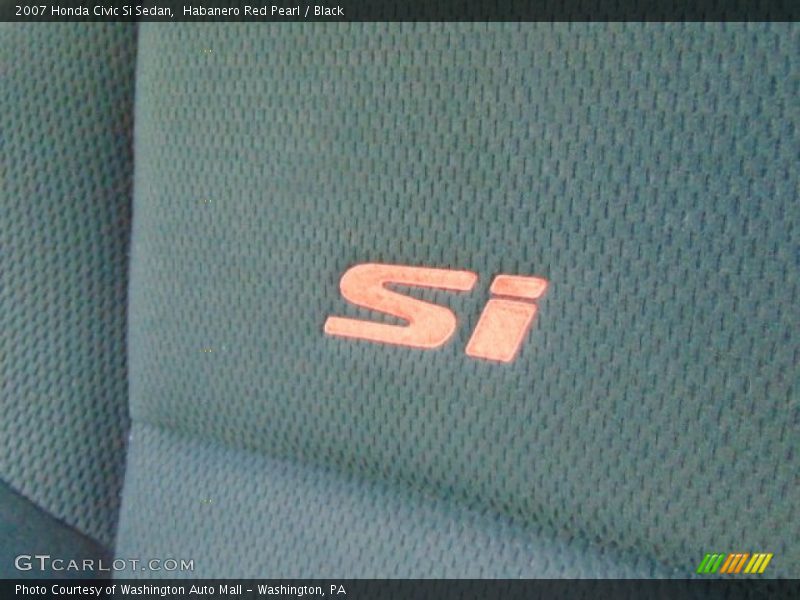 Habanero Red Pearl / Black 2007 Honda Civic Si Sedan