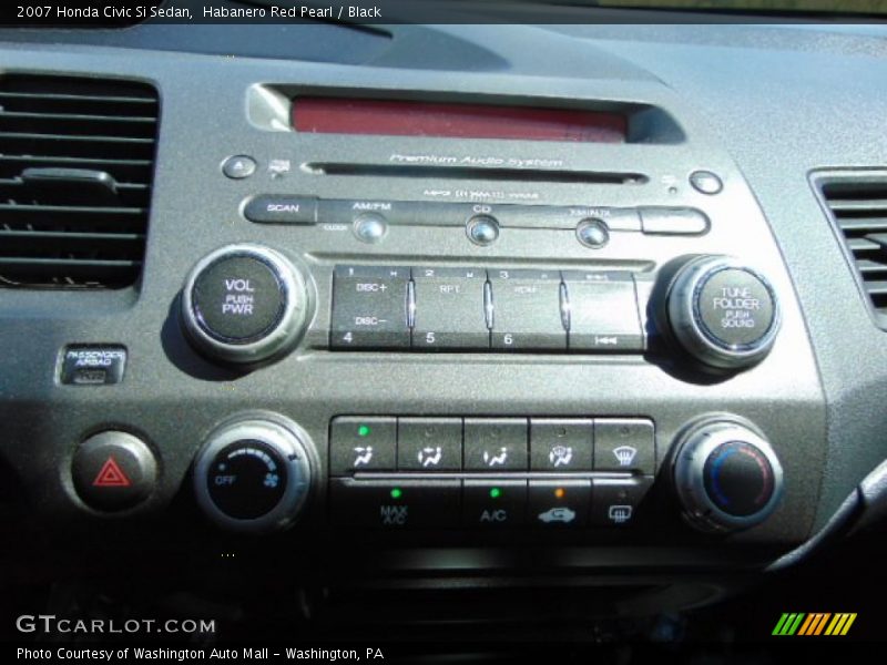 Habanero Red Pearl / Black 2007 Honda Civic Si Sedan