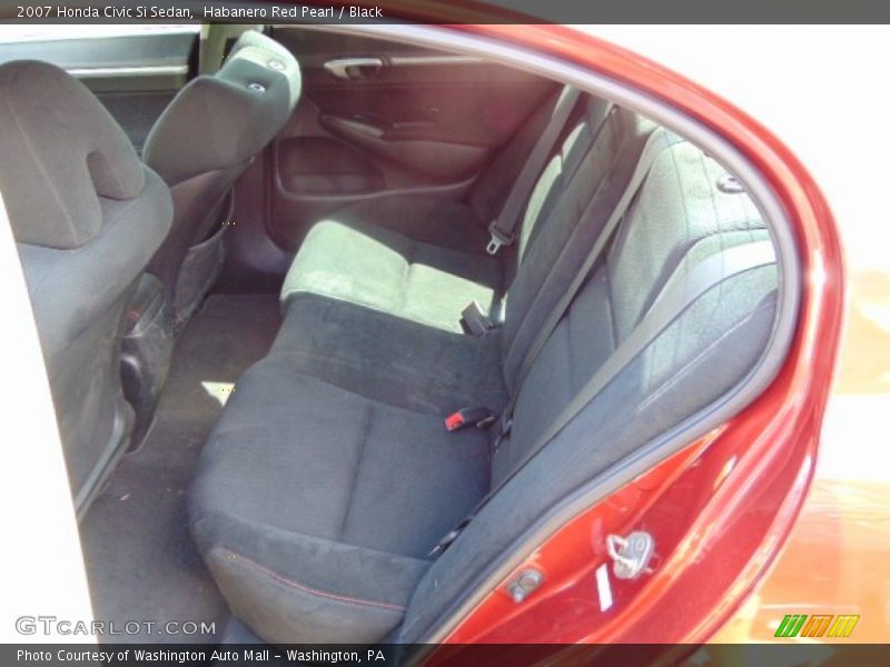 Habanero Red Pearl / Black 2007 Honda Civic Si Sedan