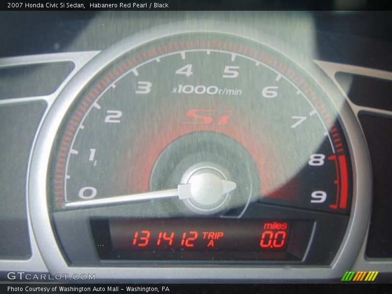 Habanero Red Pearl / Black 2007 Honda Civic Si Sedan