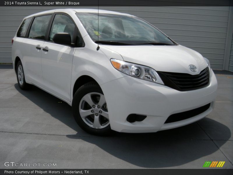 Super White / Bisque 2014 Toyota Sienna L