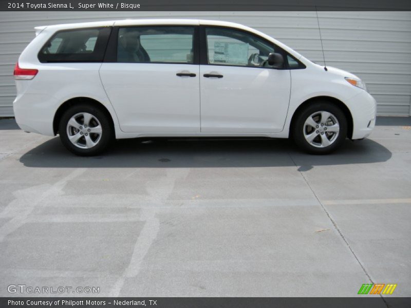 Super White / Bisque 2014 Toyota Sienna L