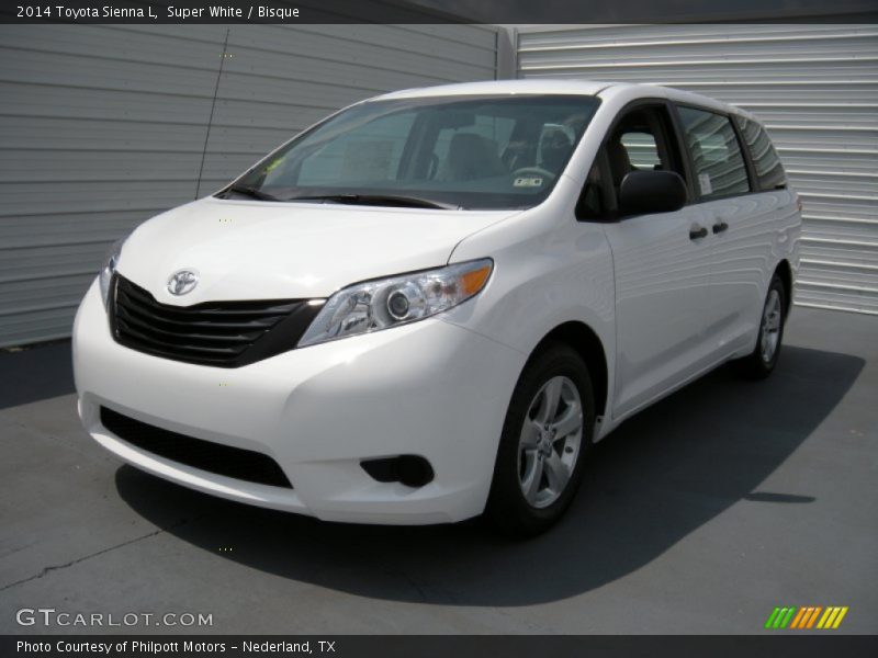 Super White / Bisque 2014 Toyota Sienna L