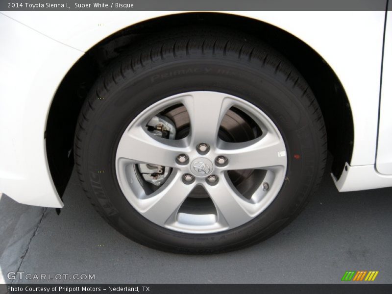 Super White / Bisque 2014 Toyota Sienna L