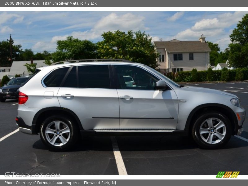 Titanium Silver Metallic / Black 2008 BMW X5 4.8i