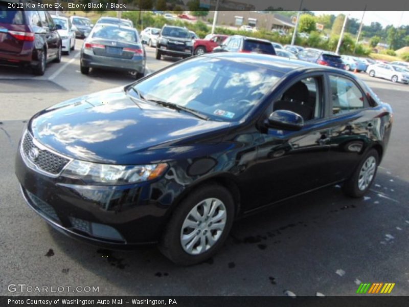 Ebony Black / Black 2012 Kia Forte EX