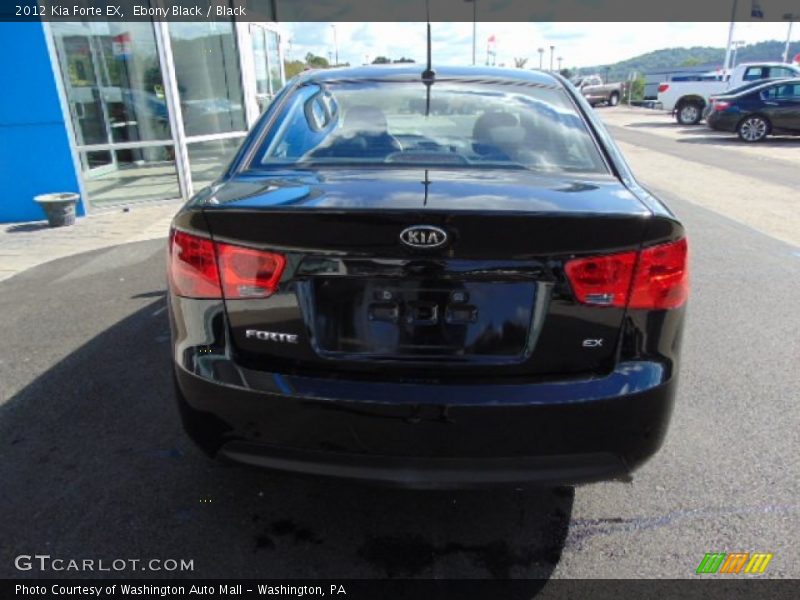 Ebony Black / Black 2012 Kia Forte EX