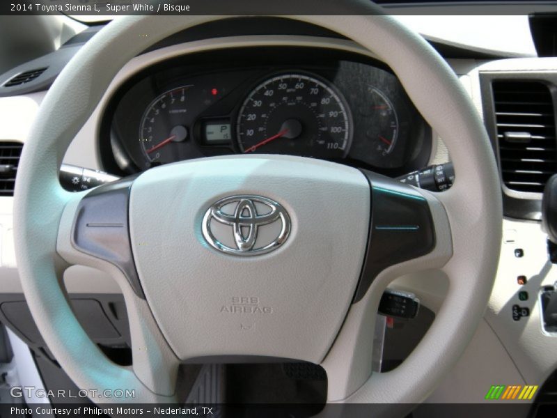 Super White / Bisque 2014 Toyota Sienna L