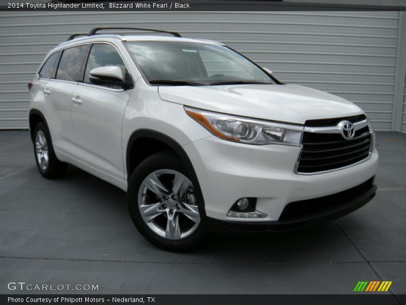 Blizzard White Pearl / Black 2014 Toyota Highlander Limited