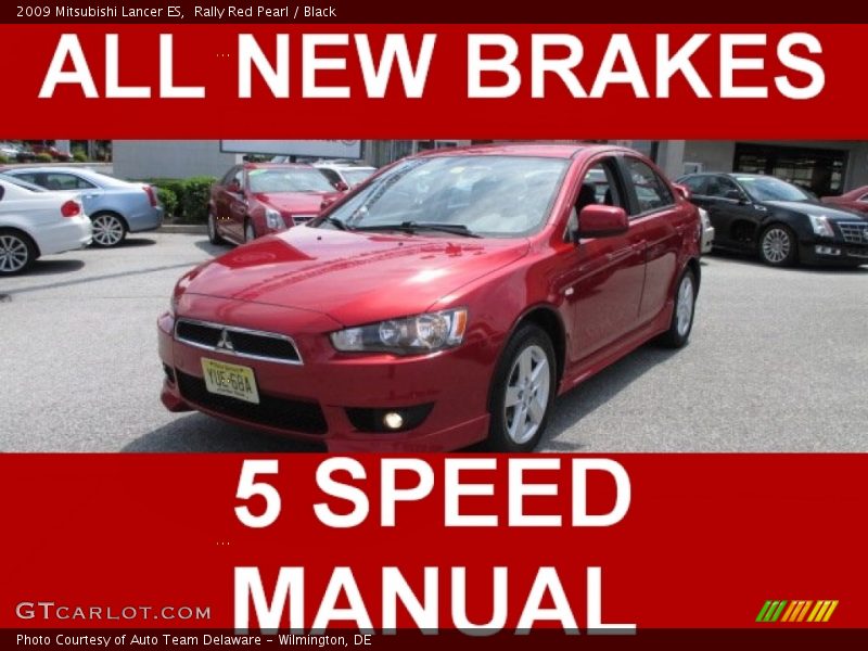 Rally Red Pearl / Black 2009 Mitsubishi Lancer ES