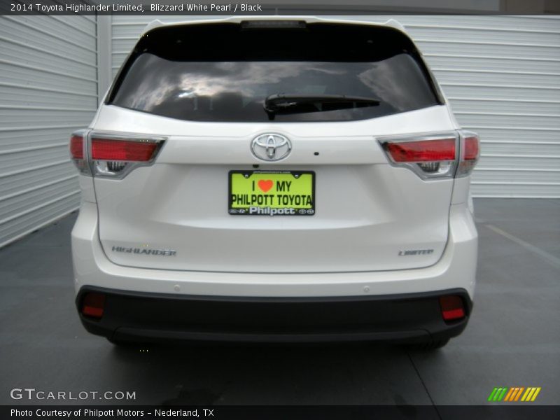 Blizzard White Pearl / Black 2014 Toyota Highlander Limited