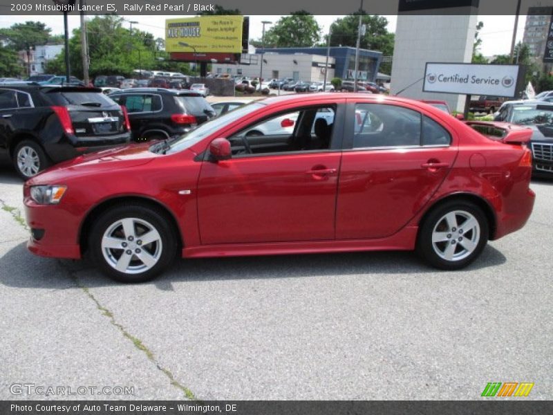 Rally Red Pearl / Black 2009 Mitsubishi Lancer ES