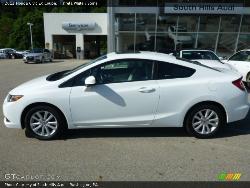 Taffeta White / Stone 2012 Honda Civic EX Coupe