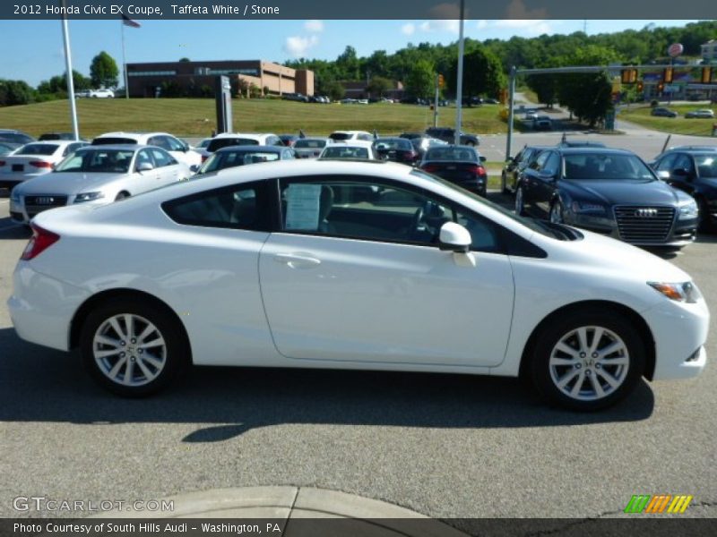 Taffeta White / Stone 2012 Honda Civic EX Coupe