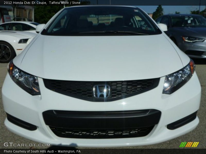 Taffeta White / Stone 2012 Honda Civic EX Coupe