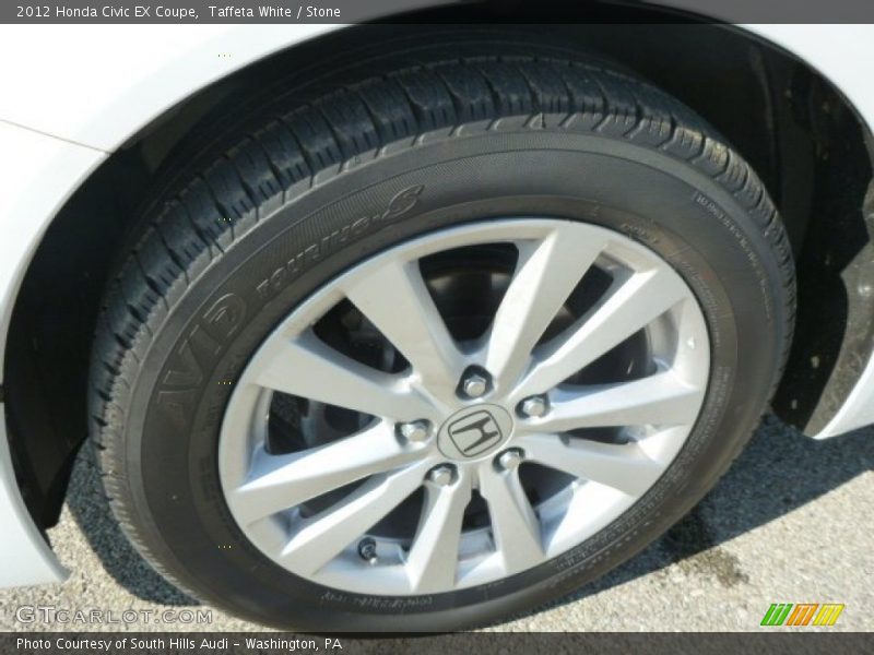Taffeta White / Stone 2012 Honda Civic EX Coupe