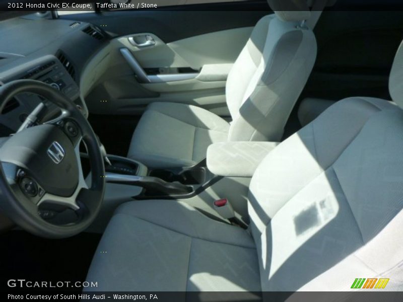 Taffeta White / Stone 2012 Honda Civic EX Coupe
