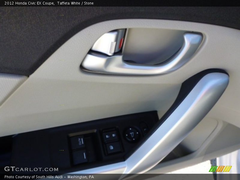 Taffeta White / Stone 2012 Honda Civic EX Coupe