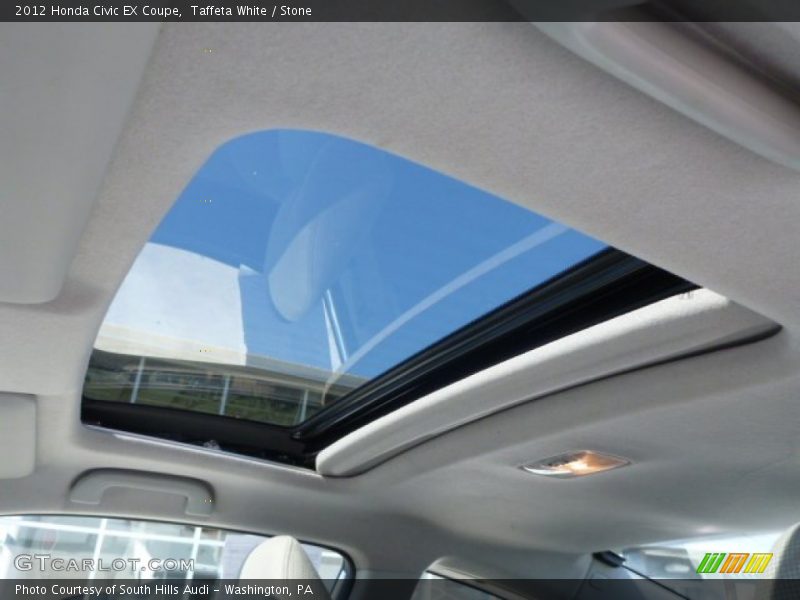 Taffeta White / Stone 2012 Honda Civic EX Coupe