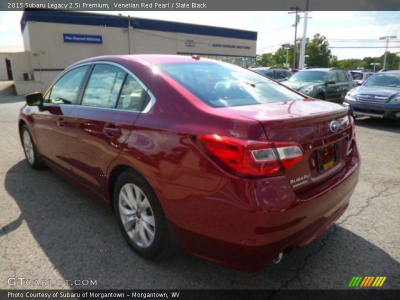 Venetian Red Pearl / Slate Black 2015 Subaru Legacy 2.5i Premium