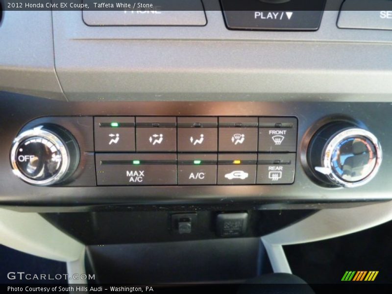 Taffeta White / Stone 2012 Honda Civic EX Coupe