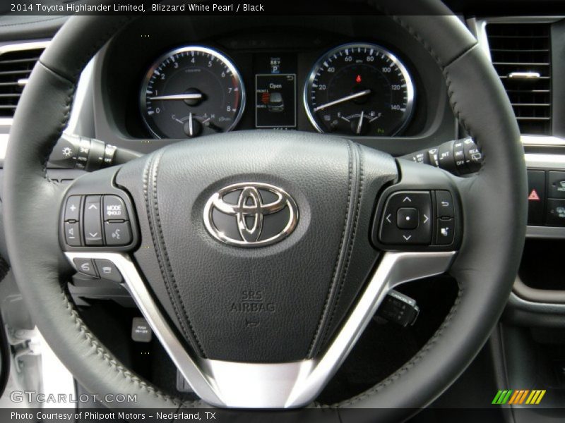 Blizzard White Pearl / Black 2014 Toyota Highlander Limited