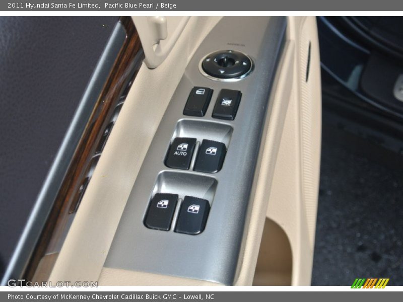 Pacific Blue Pearl / Beige 2011 Hyundai Santa Fe Limited