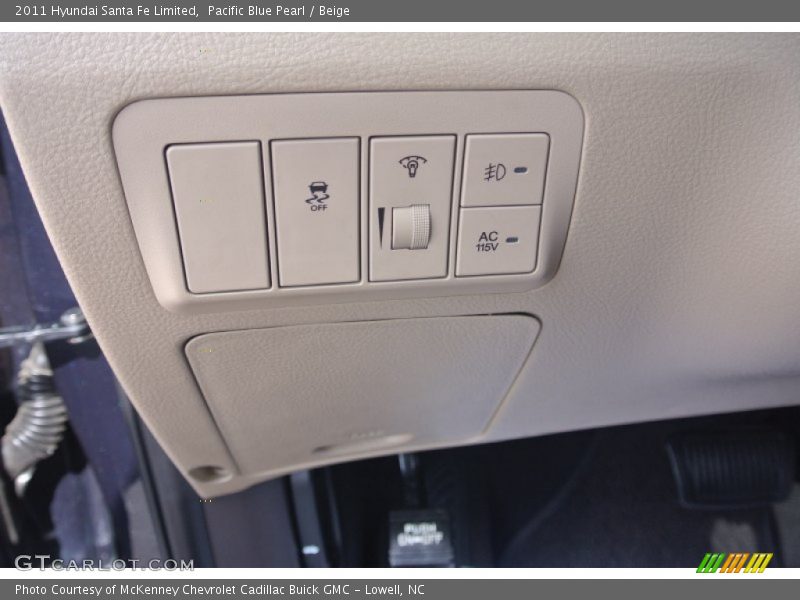 Pacific Blue Pearl / Beige 2011 Hyundai Santa Fe Limited