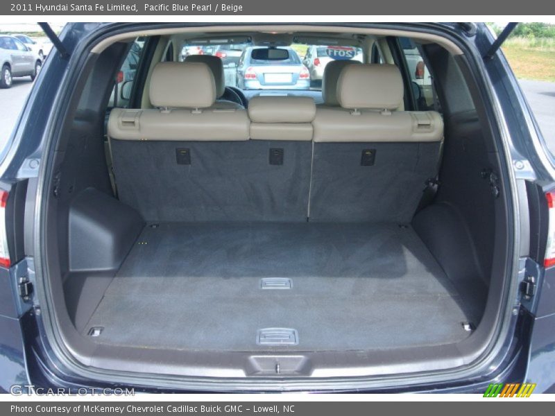 Pacific Blue Pearl / Beige 2011 Hyundai Santa Fe Limited