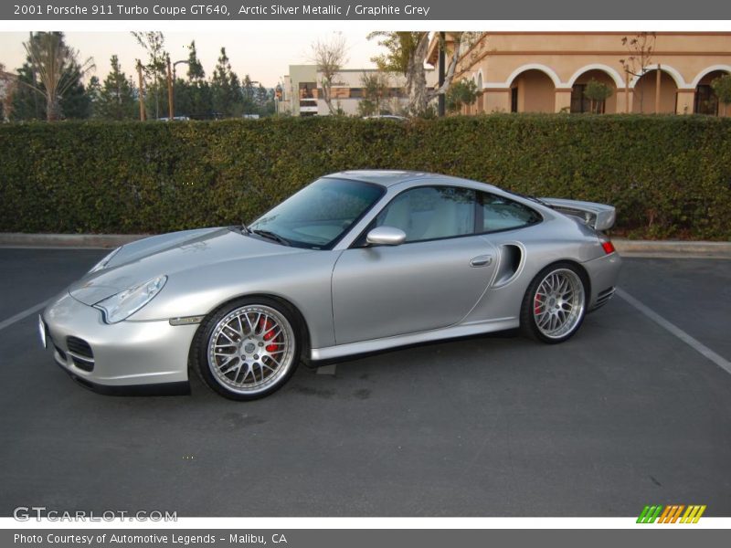 Arctic Silver Metallic / Graphite Grey 2001 Porsche 911 Turbo Coupe GT640