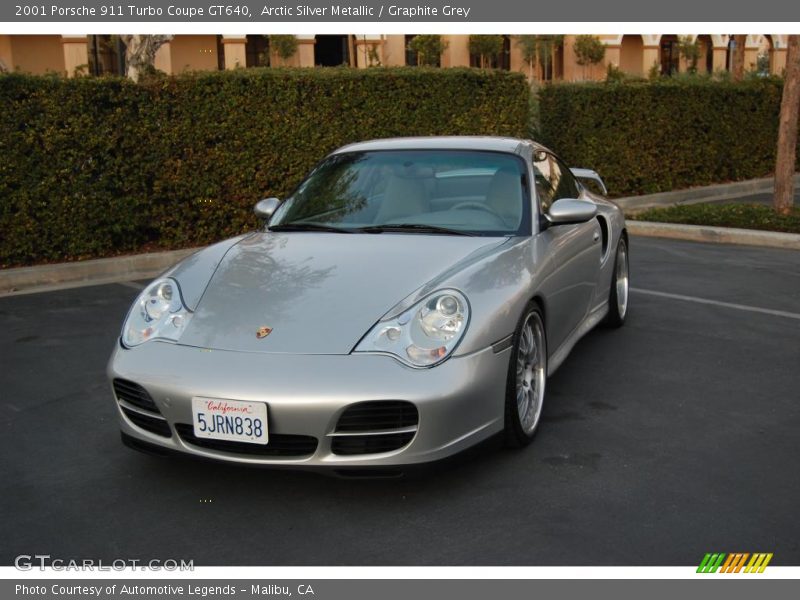 Arctic Silver Metallic / Graphite Grey 2001 Porsche 911 Turbo Coupe GT640