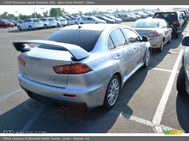 Apex Silver Metallic / Black 2008 Mitsubishi Lancer Evolution GSR