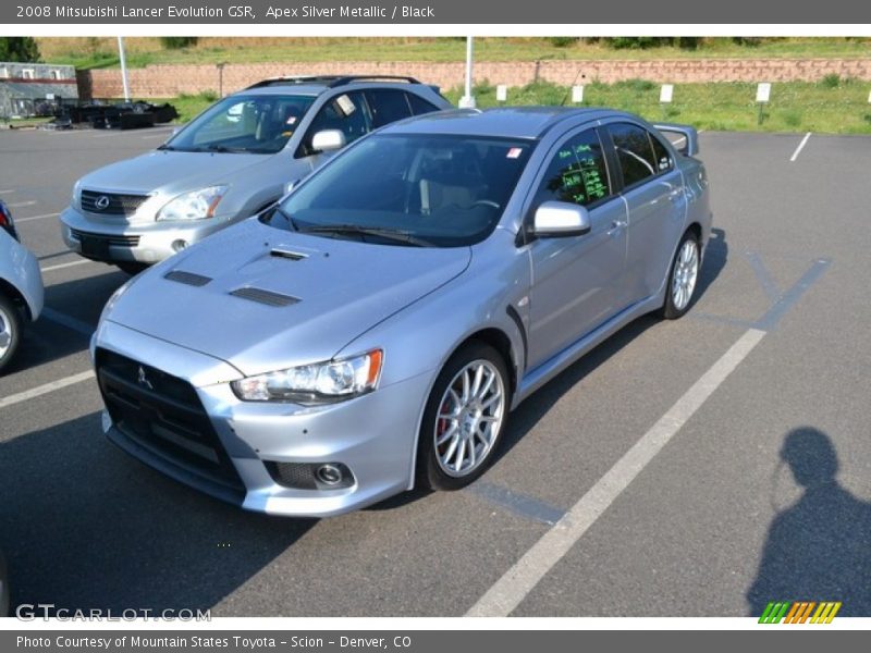 Apex Silver Metallic / Black 2008 Mitsubishi Lancer Evolution GSR