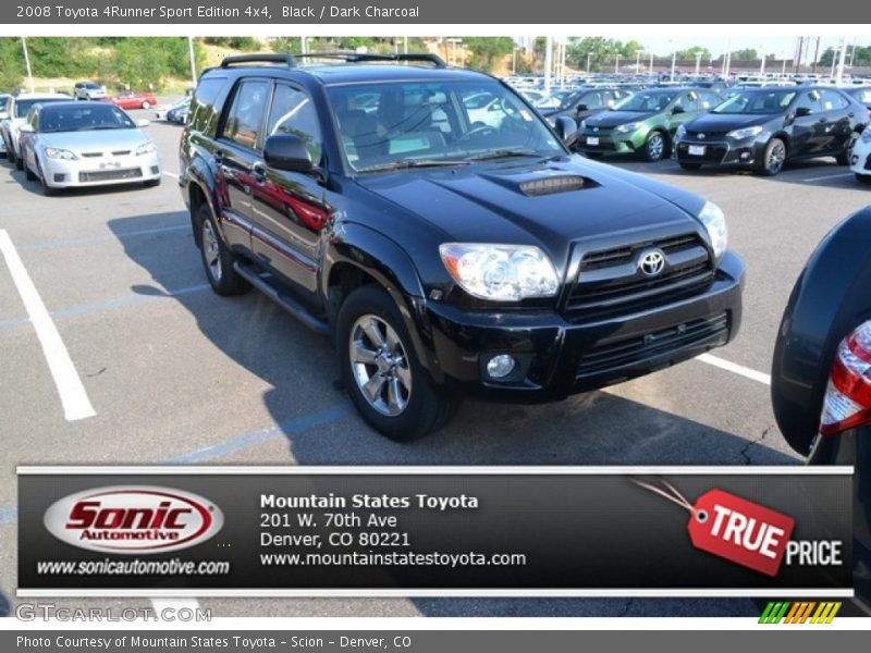 Black / Dark Charcoal 2008 Toyota 4Runner Sport Edition 4x4