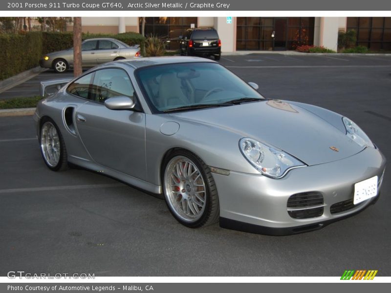 Arctic Silver Metallic / Graphite Grey 2001 Porsche 911 Turbo Coupe GT640