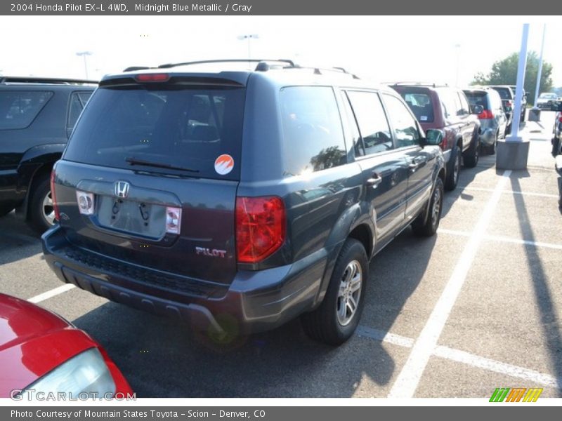 Midnight Blue Metallic / Gray 2004 Honda Pilot EX-L 4WD