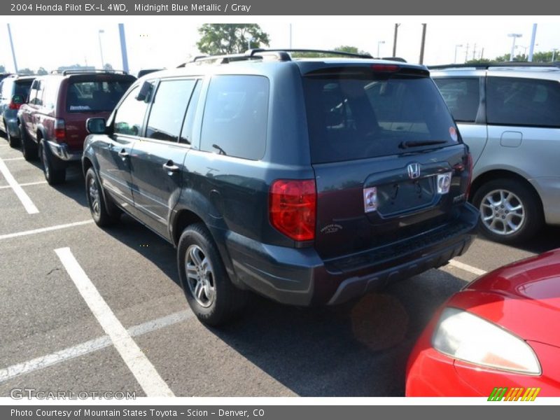 Midnight Blue Metallic / Gray 2004 Honda Pilot EX-L 4WD